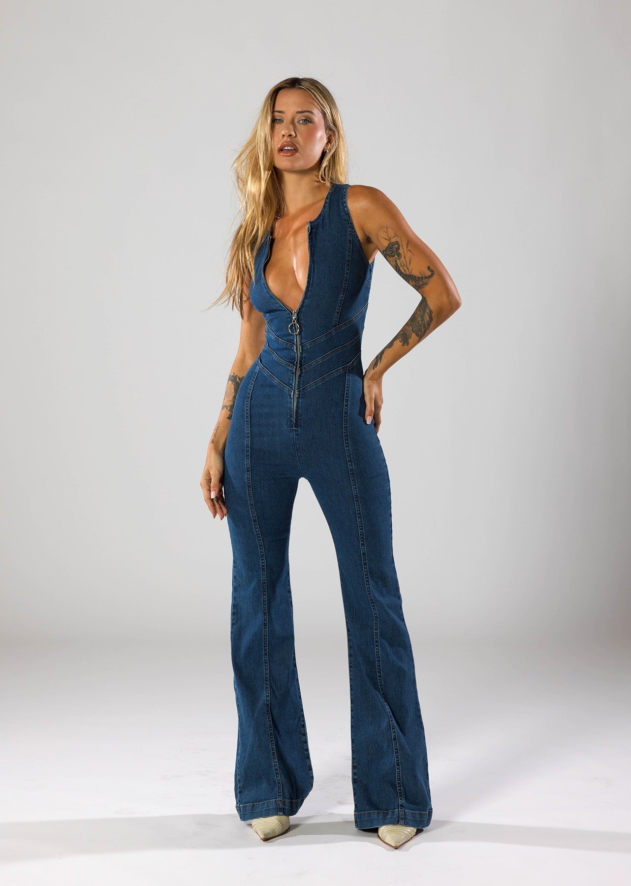 Kim | Denim Jumpsuit