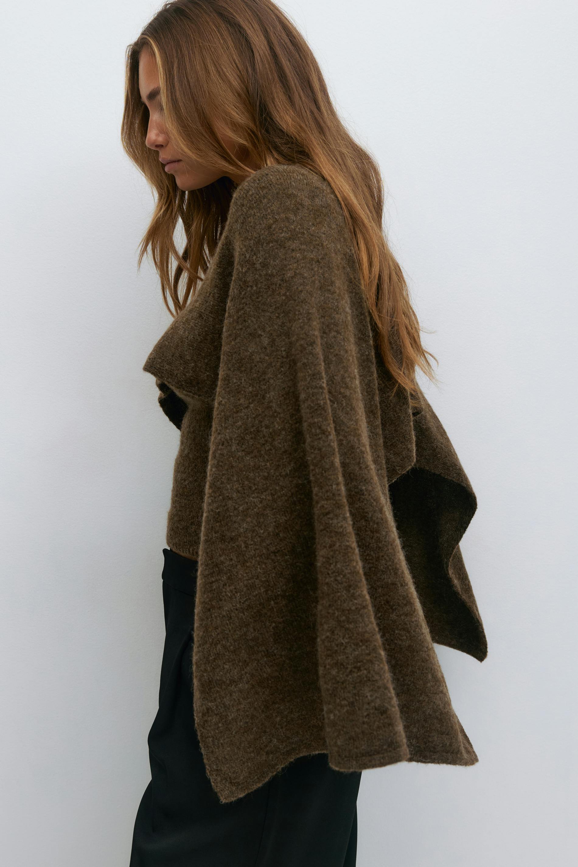 Knitted cape top