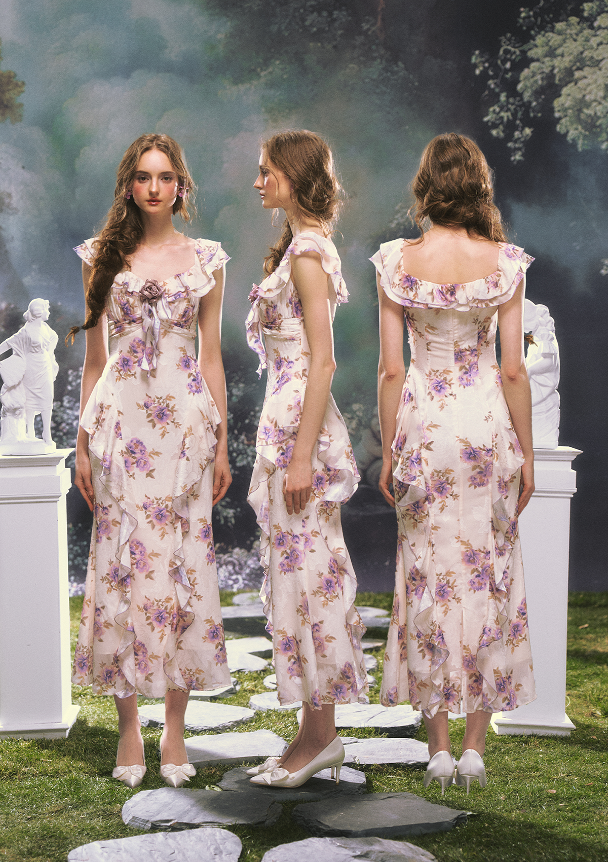 Anna | Romantic Ruffle Chiffon Dress