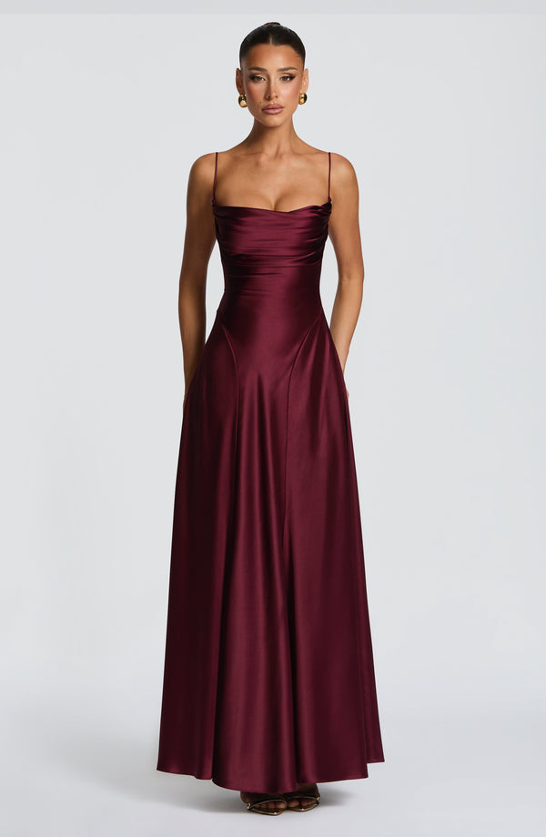 Rose | Flared Satin Party Dress