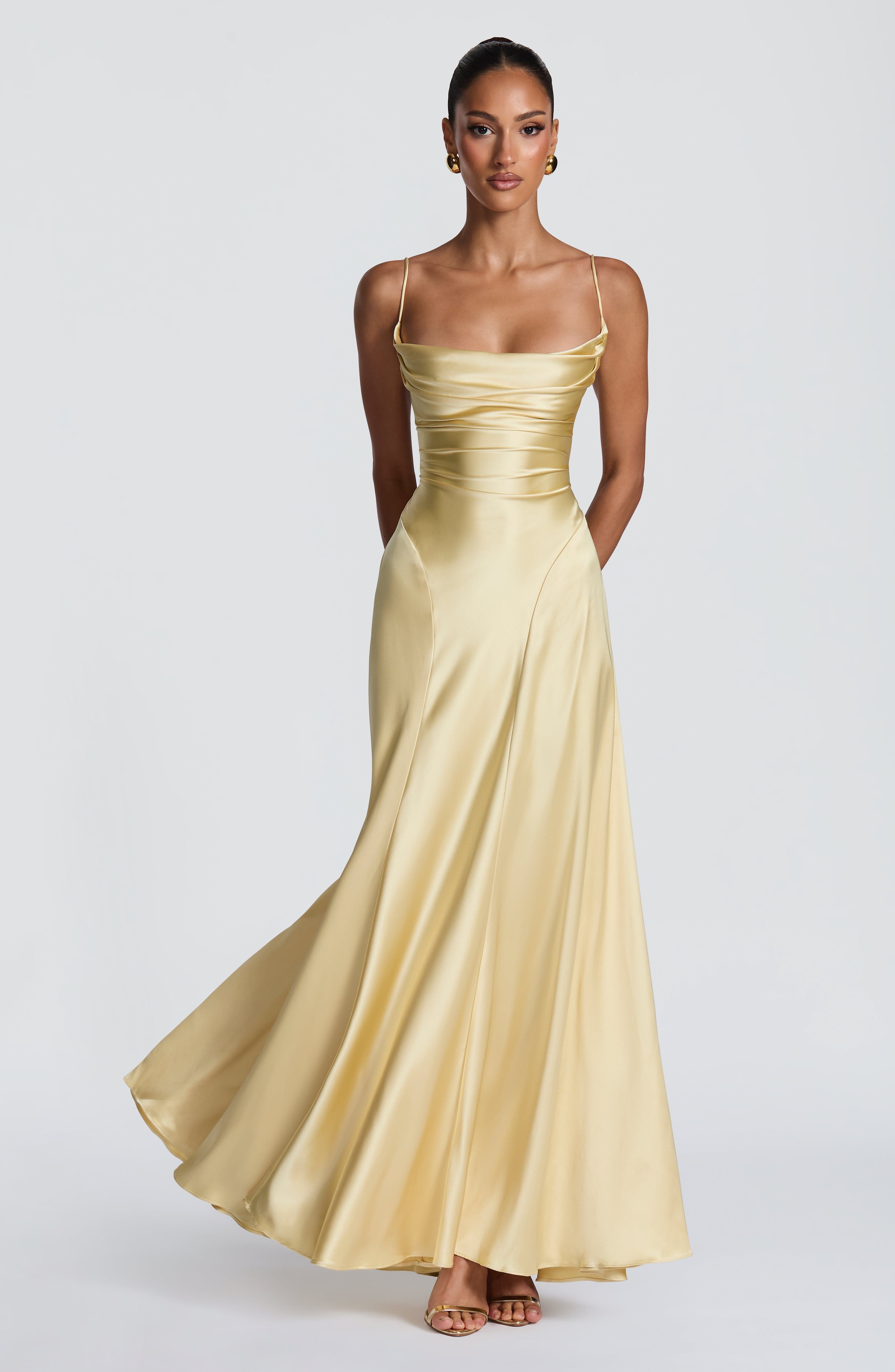 Rose | Flared Satin Party Dress