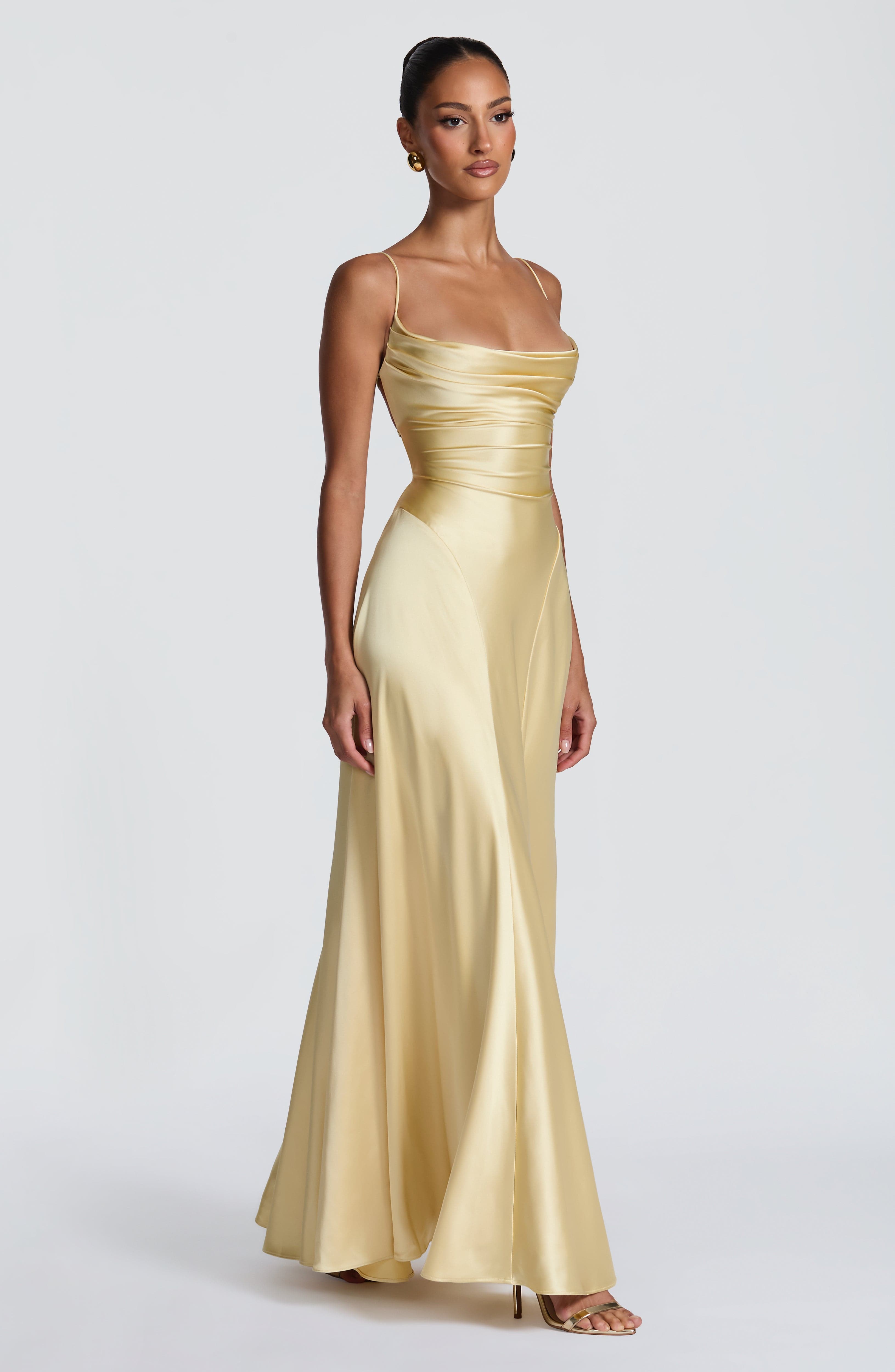 Rose | Flared Satin Party Dress