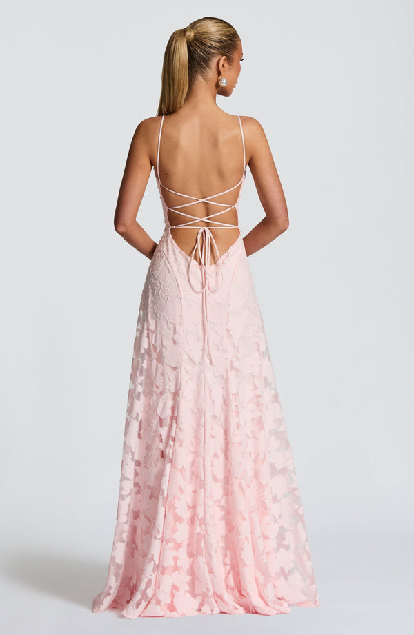 Freya | Elegant Lace-Up Maxi Dress