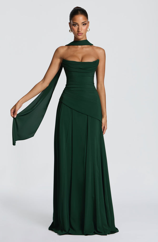 Mary | Lace Up Maxi Dress
