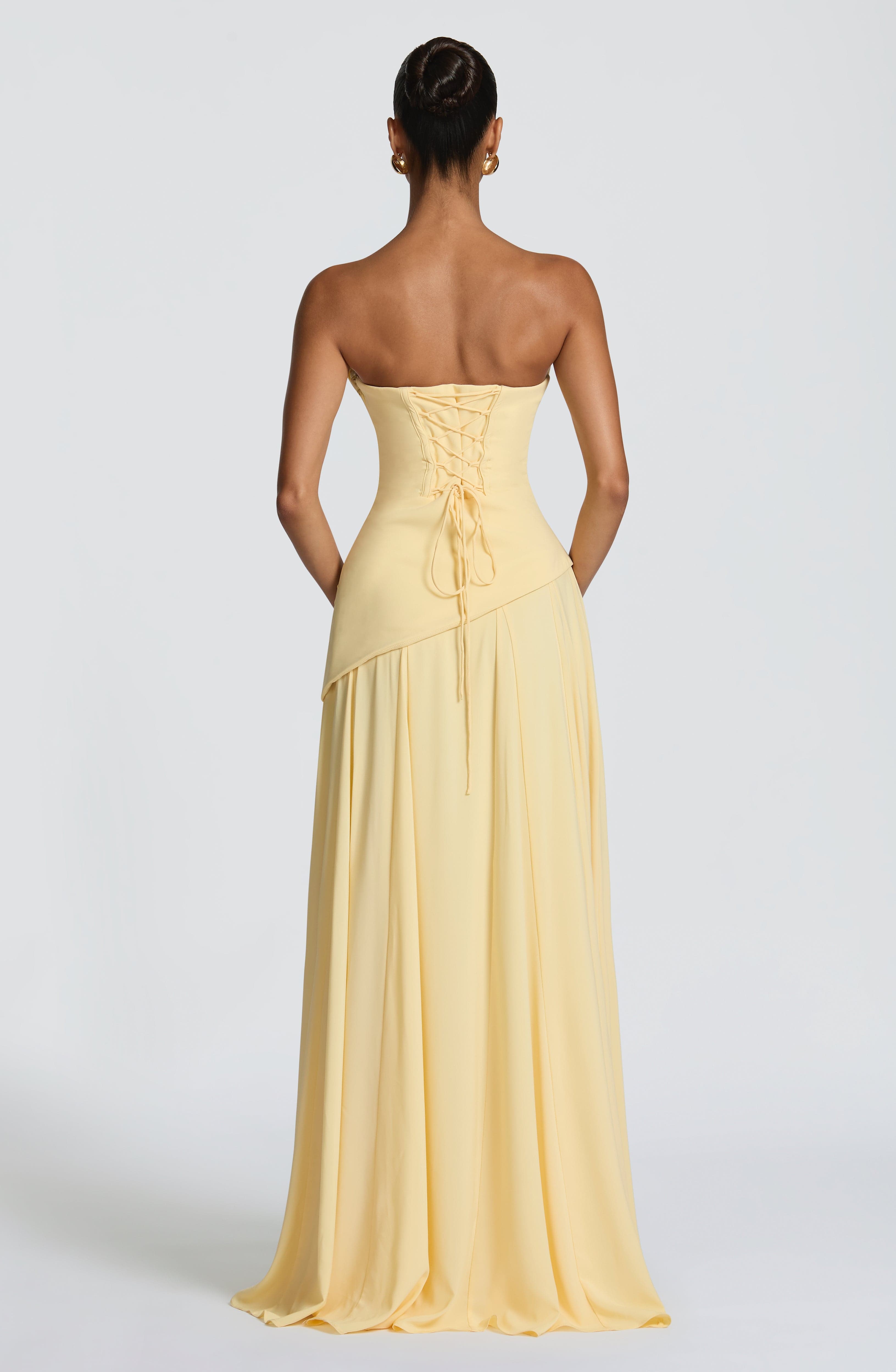 Mary | Lace Up Maxi Dress