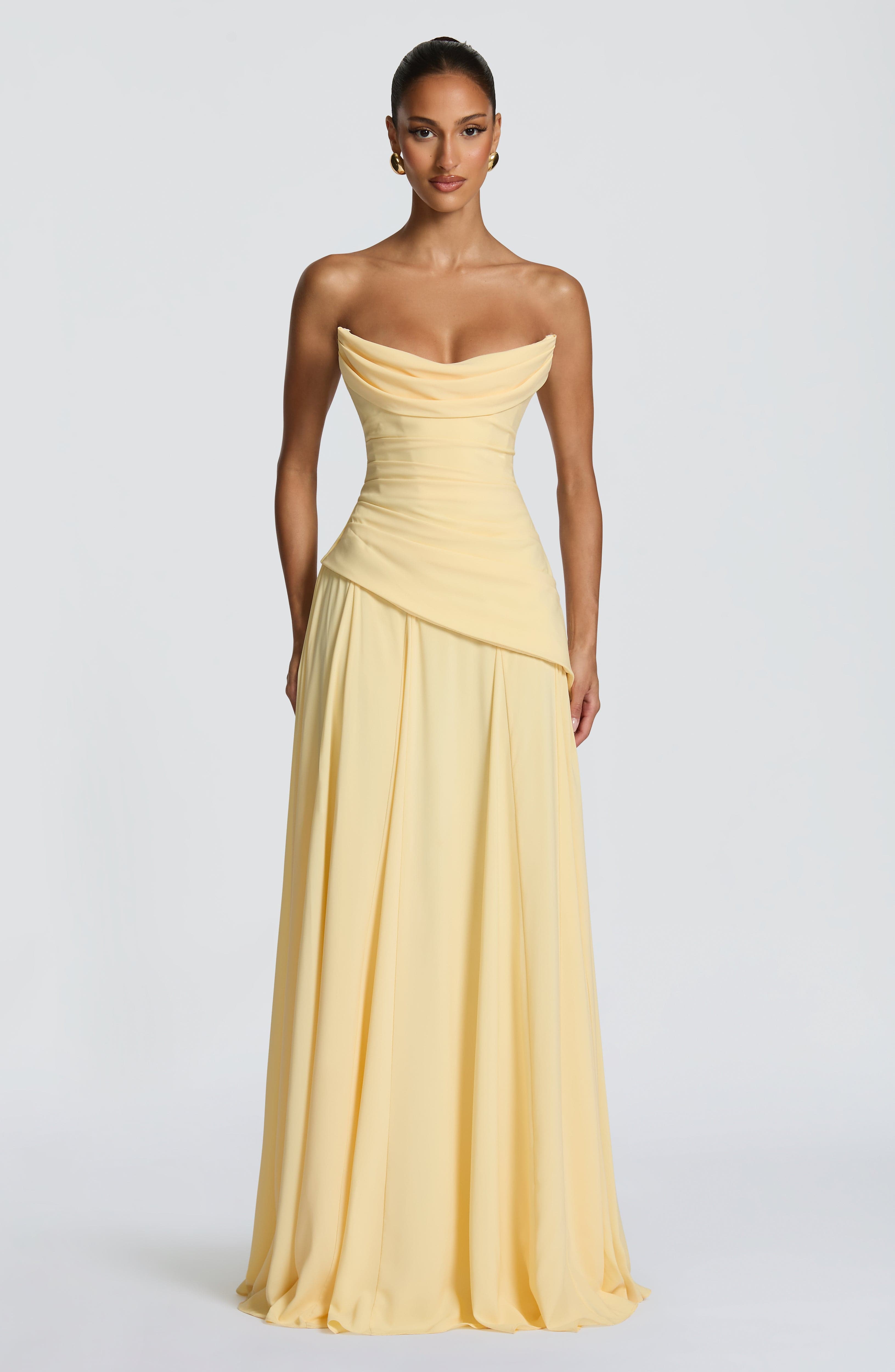 Mary | Lace Up Maxi Dress
