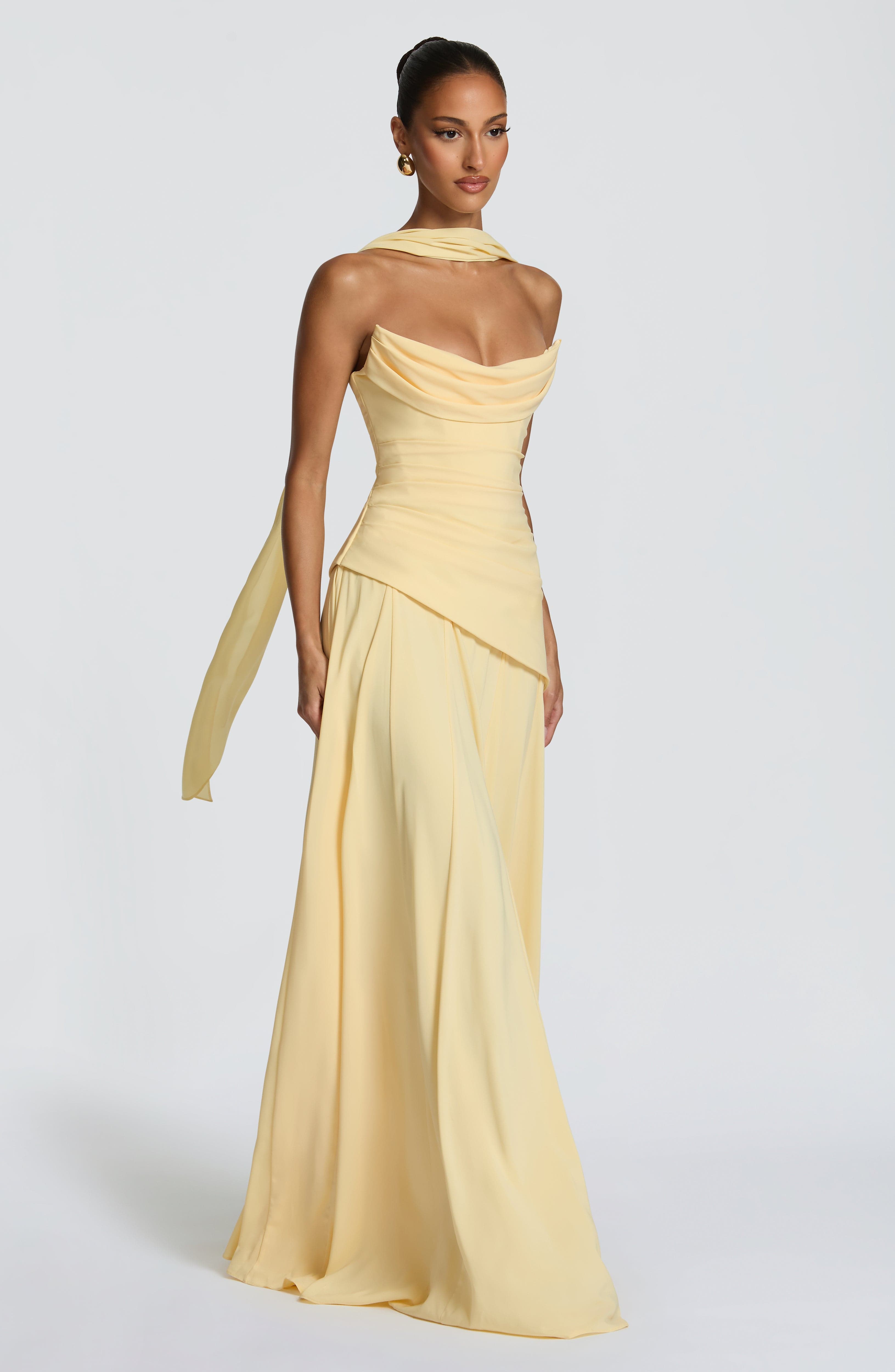 Mary | Lace Up Maxi Dress