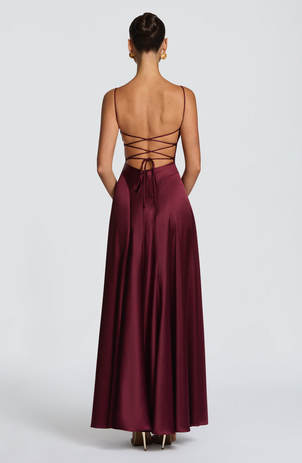 Rose | Flared Satin Party Dress
