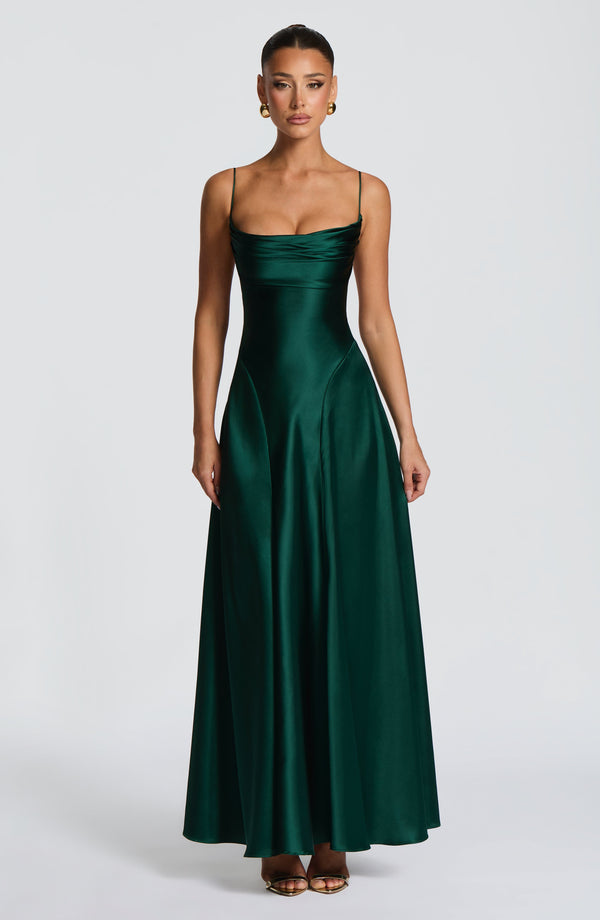 Rose | Flared Satin Party Dress