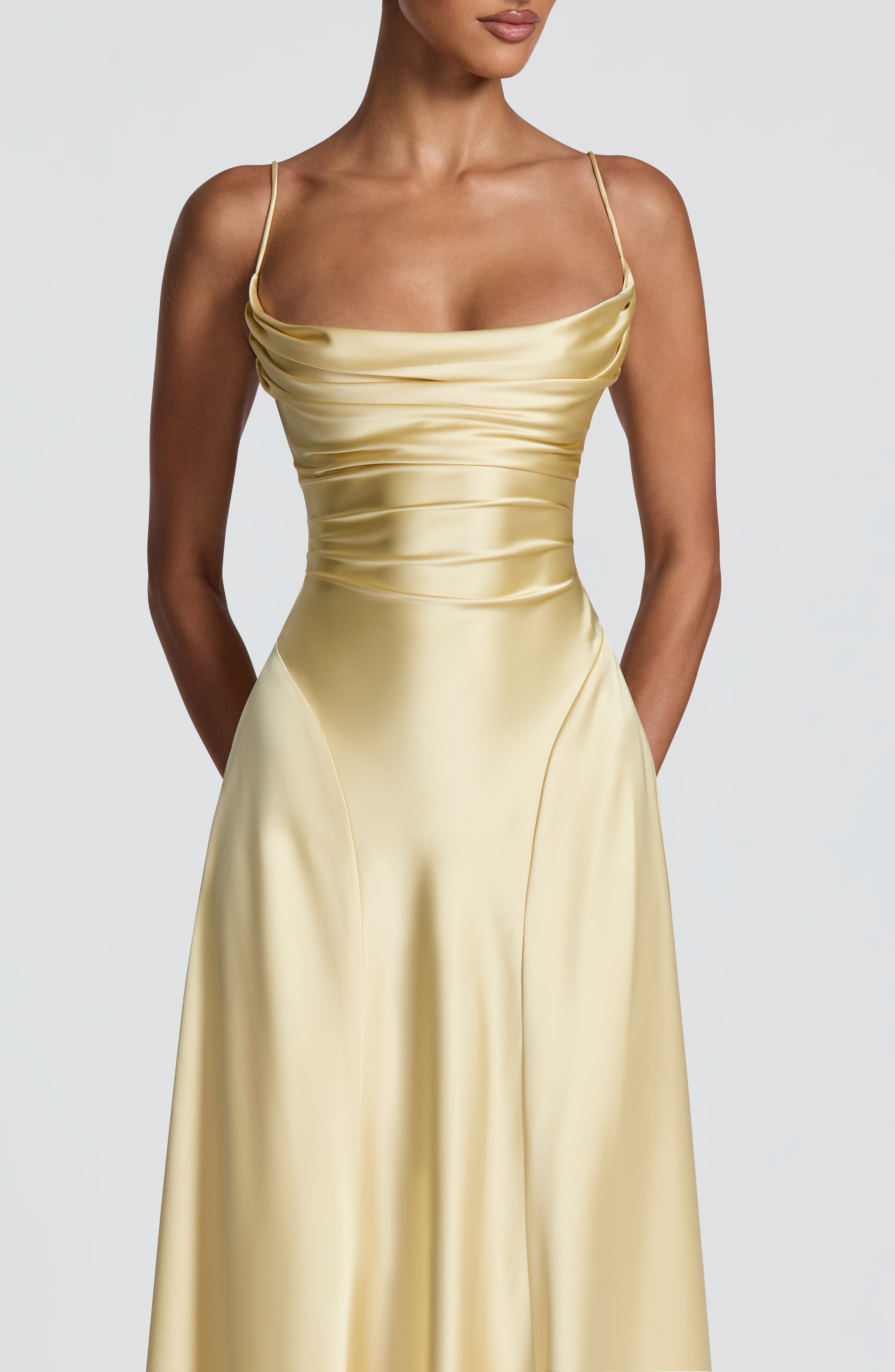 Rose | Flared Satin Party Dress