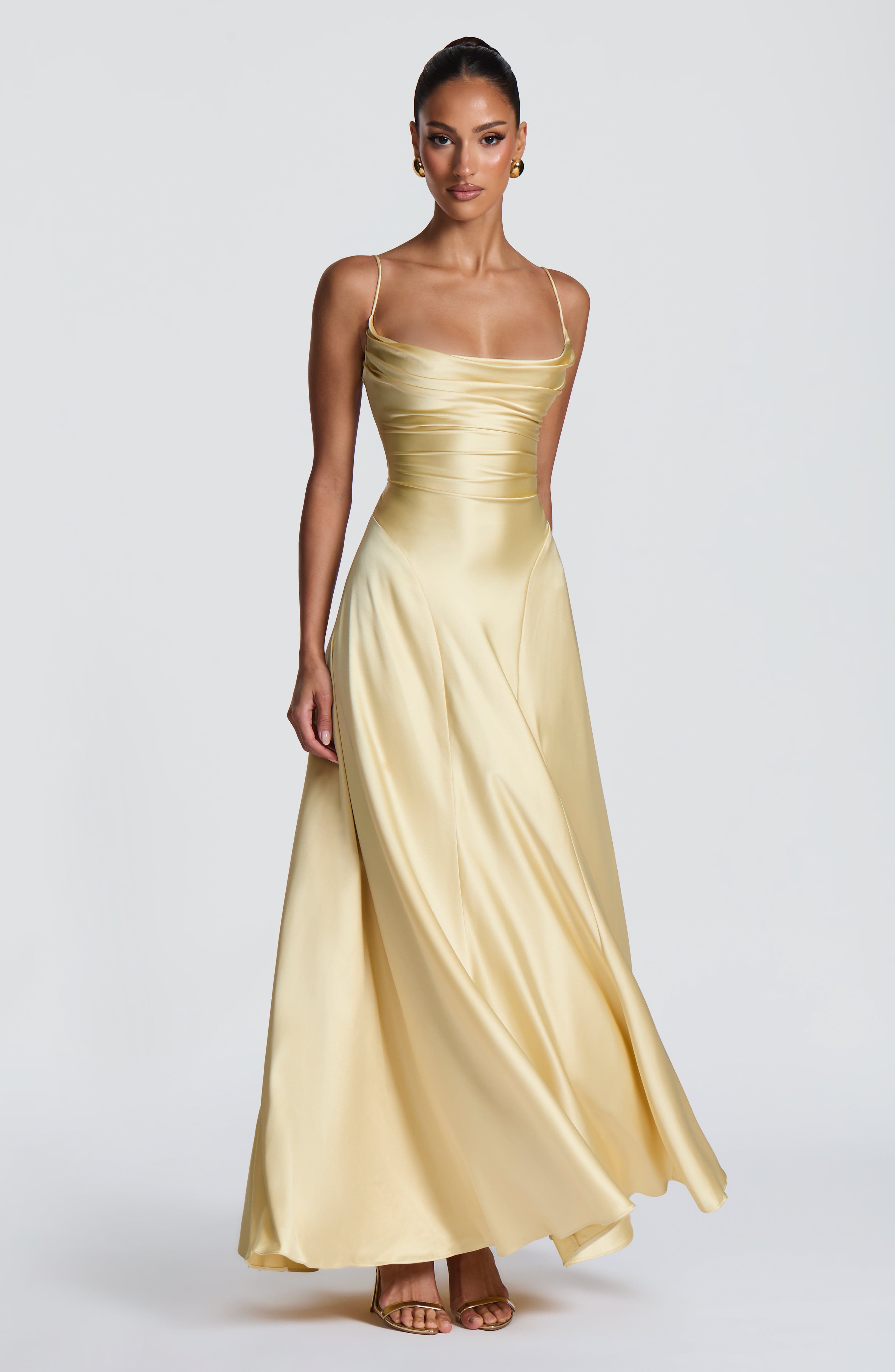 Rose | Flared Satin Party Dress