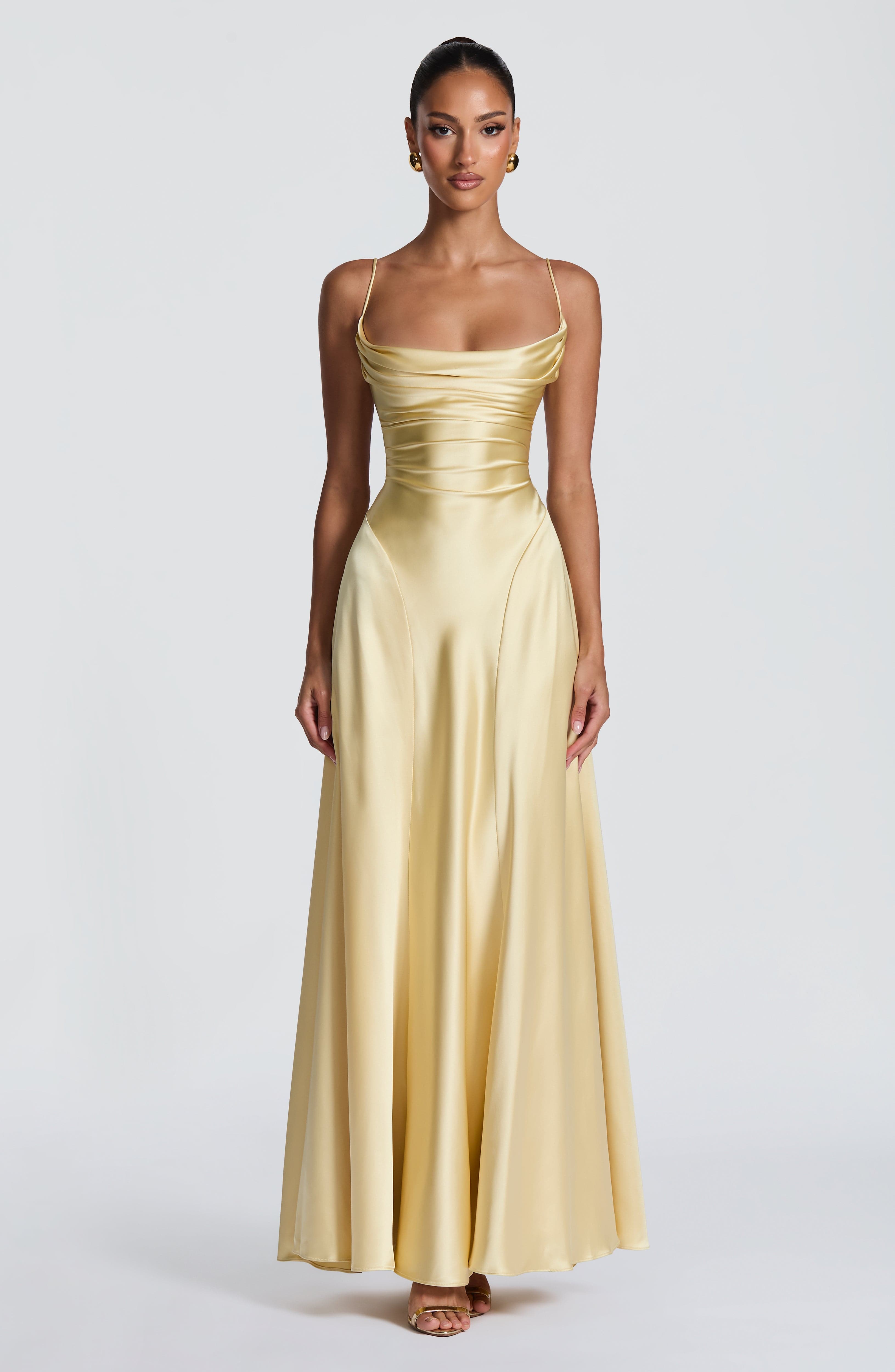 Rose | Flared Satin Party Dress