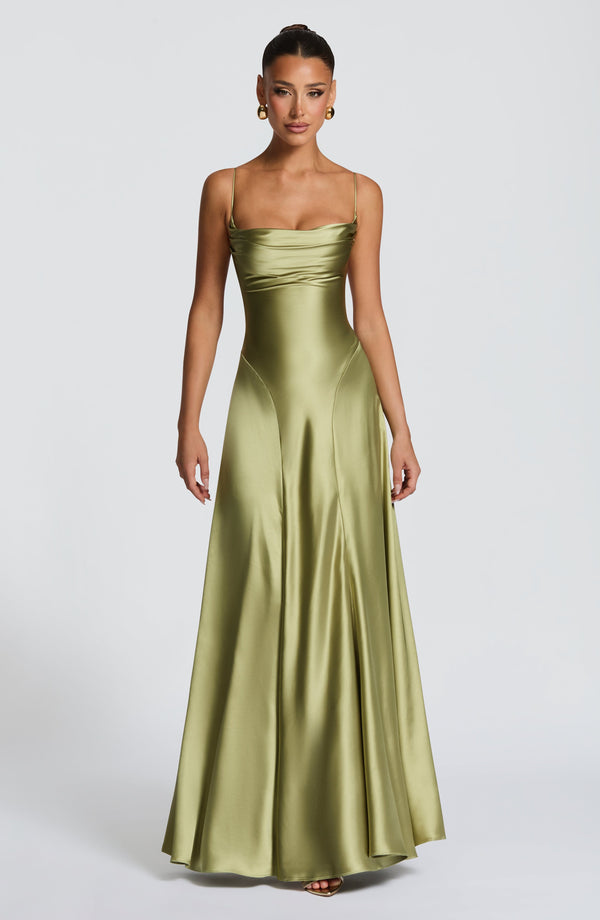 Rose | Flared Satin Party Dress