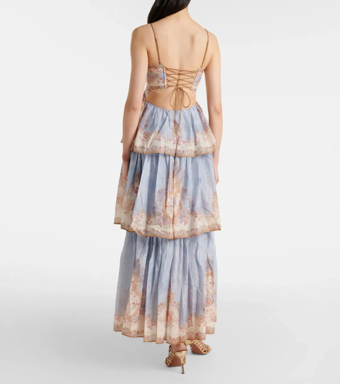 Lisa | Elegant Lace-Up Maxi Dress