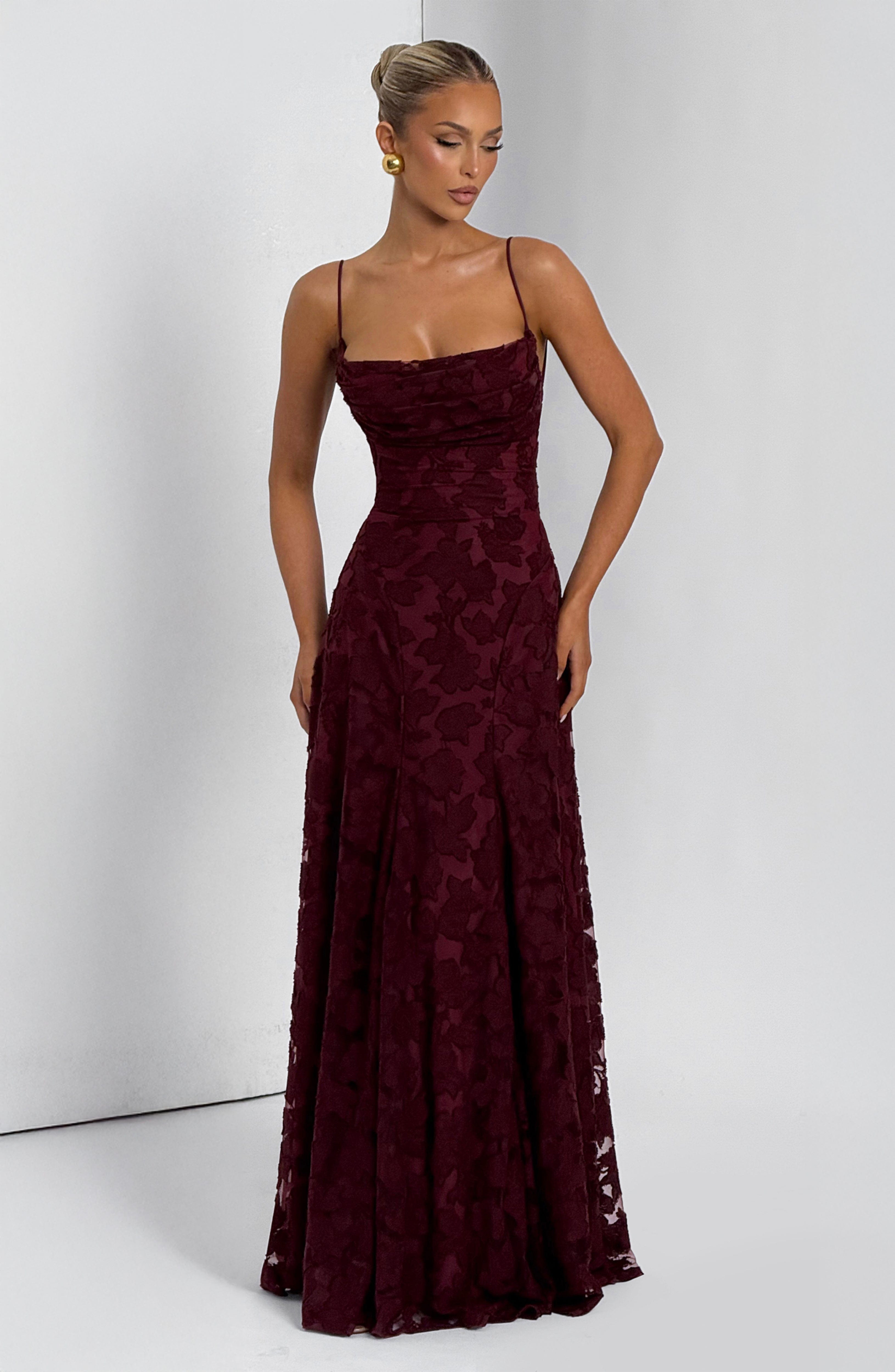Freya | Elegant Lace-Up Maxi Dress