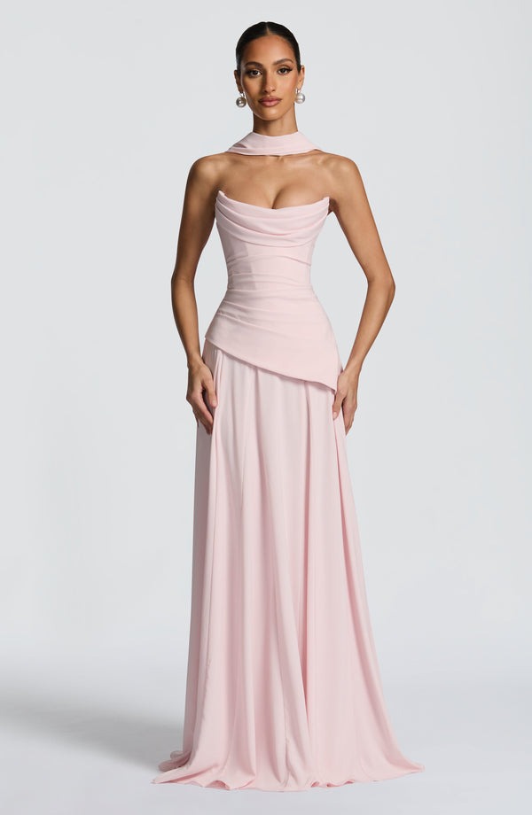 Mary | Lace Up Maxi Dress