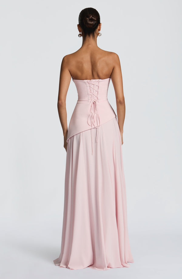 Mary | Lace Up Maxi Dress
