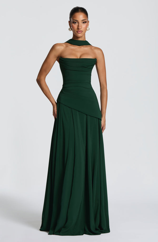 Mary | Lace Up Maxi Dress