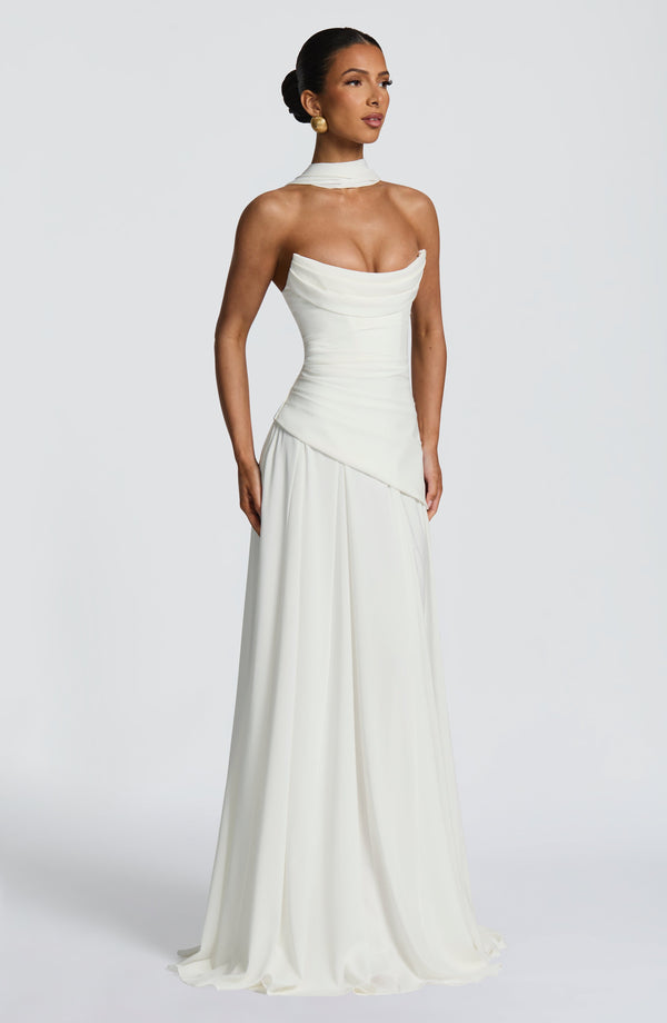 Mary | Lace Up Maxi Dress