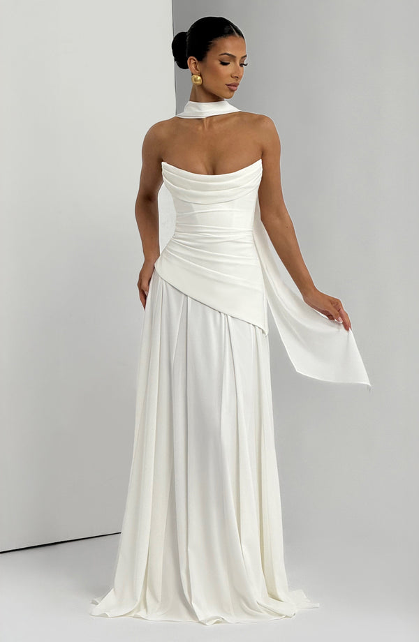 Mary | Lace Up Maxi Dress