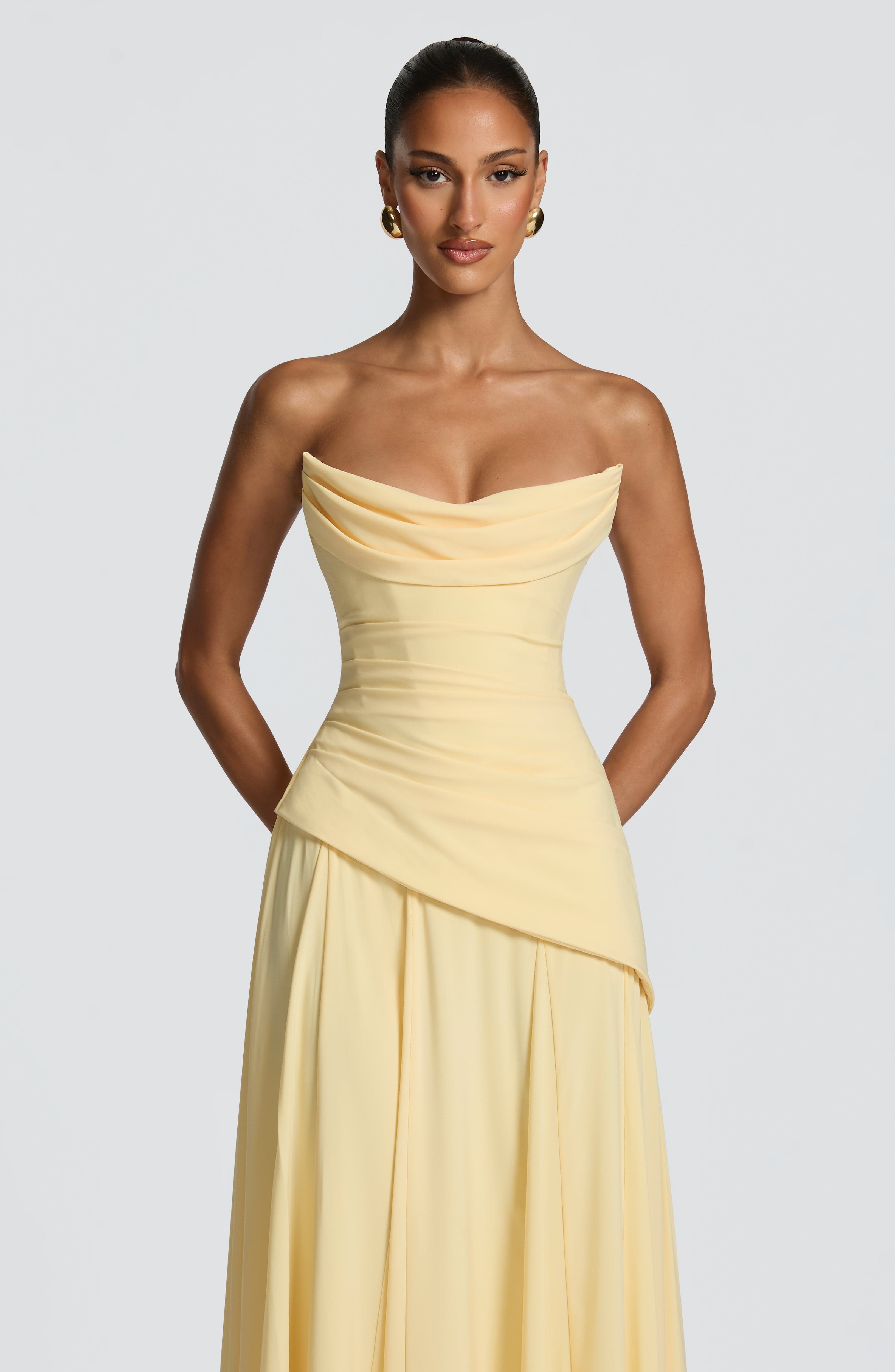 Mary | Lace Up Maxi Dress