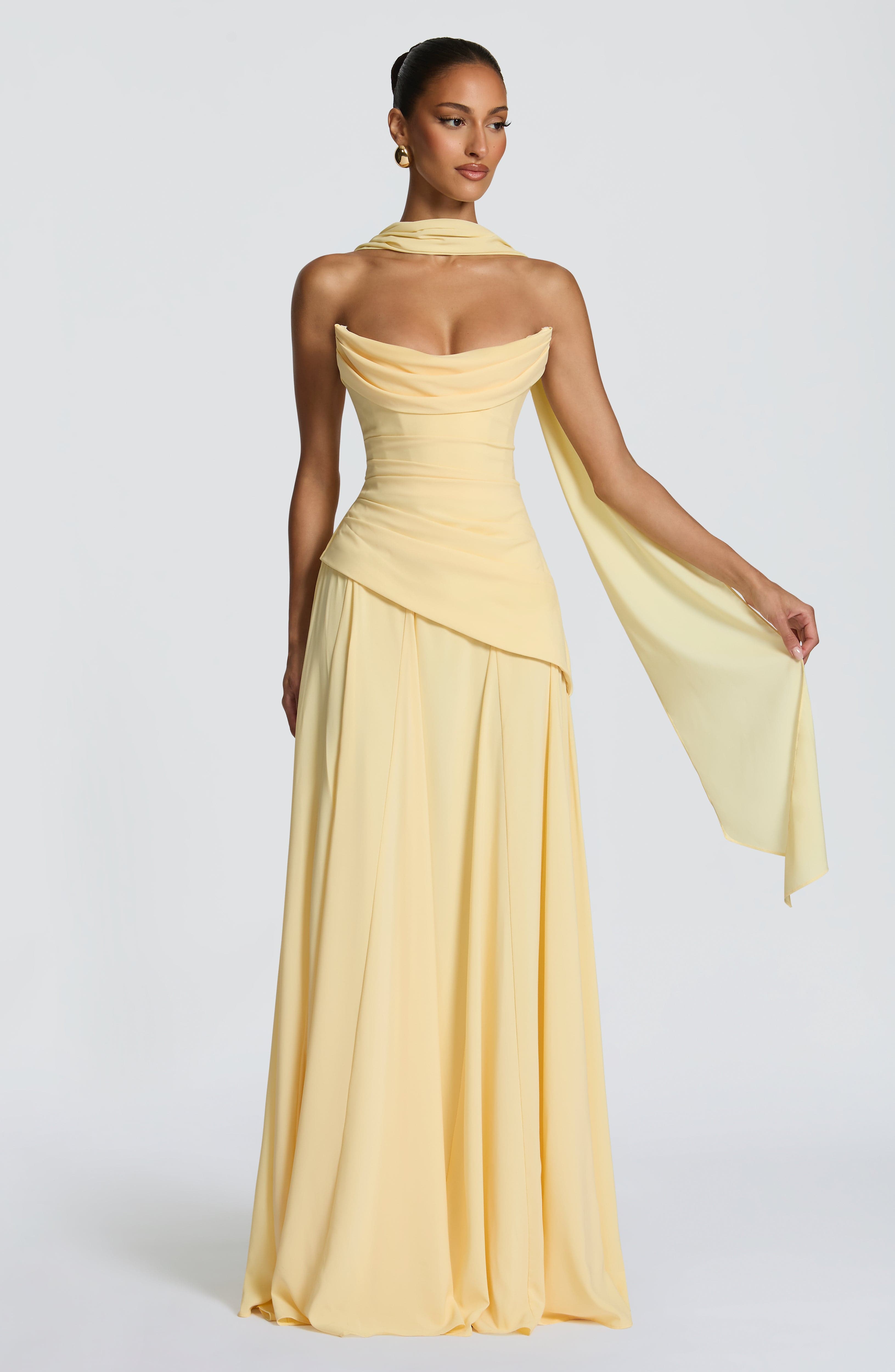 Mary | Lace Up Maxi Dress
