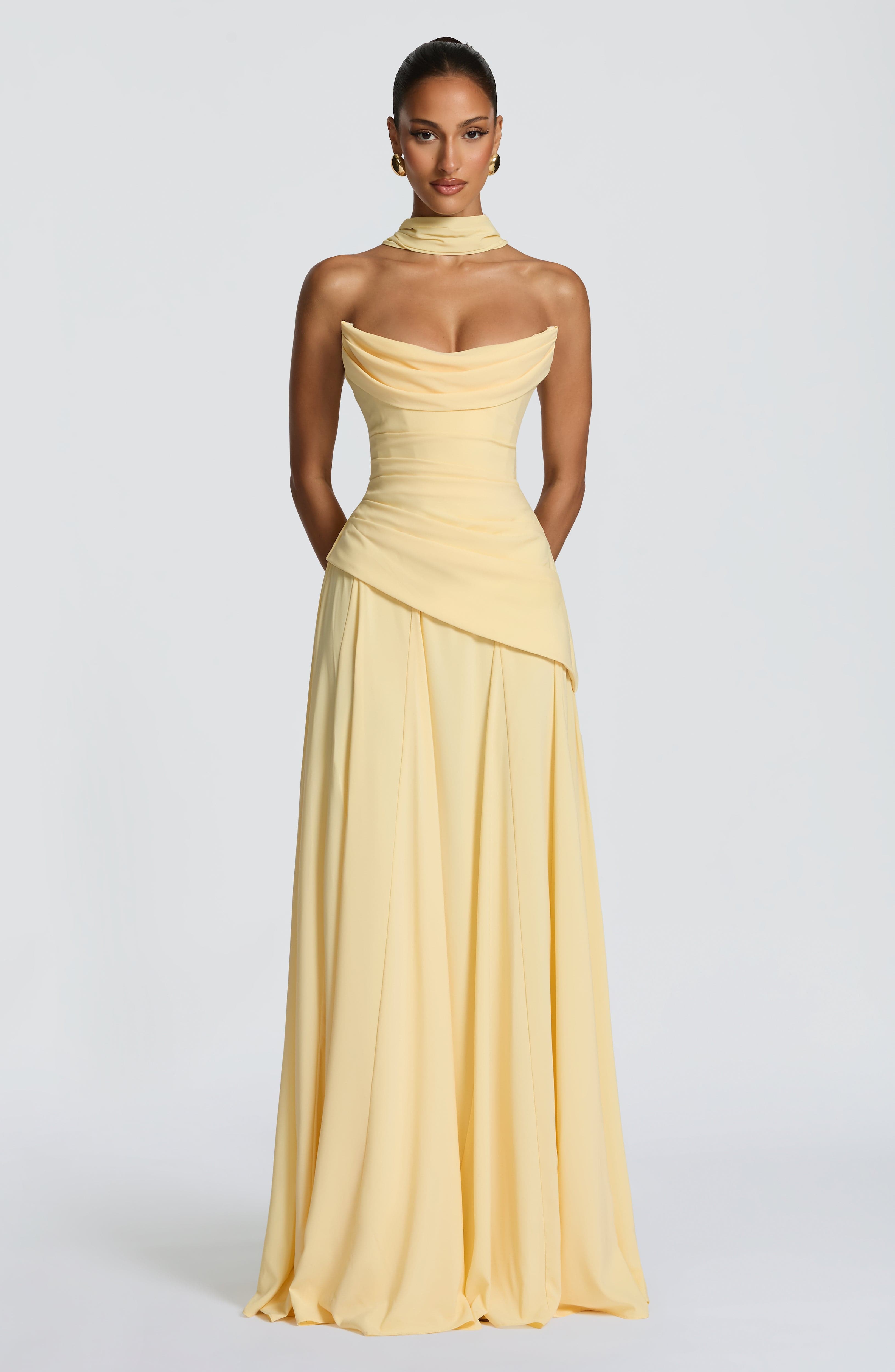 Mary | Lace Up Maxi Dress