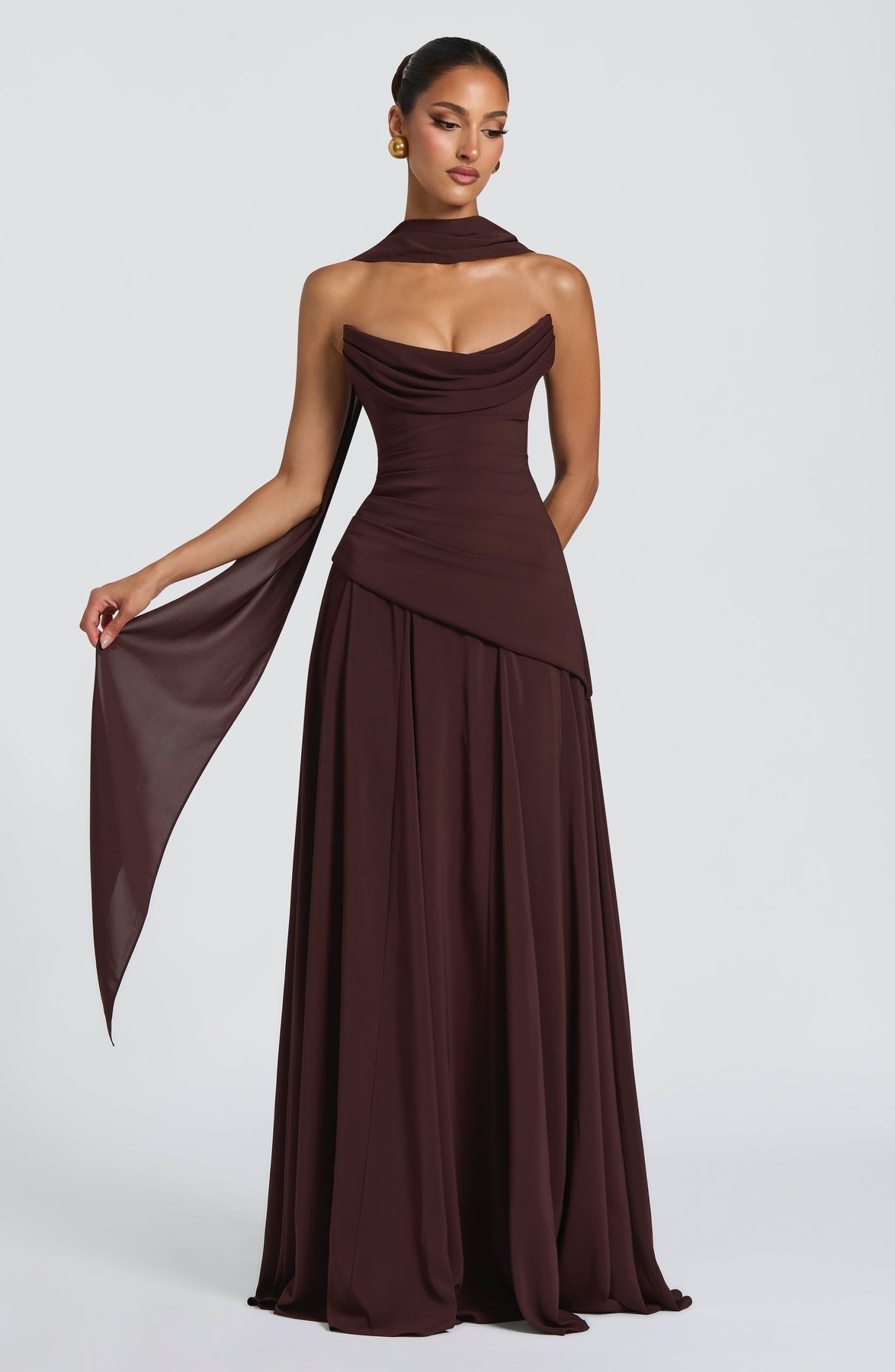 Mary | Lace Up Maxi Dress